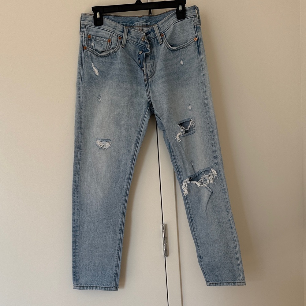 Levi's Women's 501 Tapered Light Blue Jeans